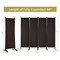 4-Panel Foldable Room Divider Privacy Screen with Steel Frame